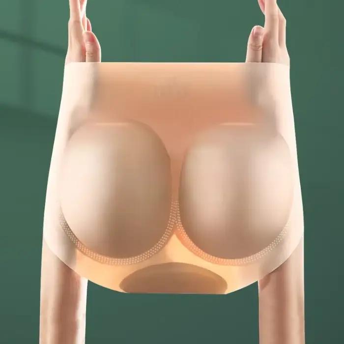 Culotte d'Été en Silicone Sans Couture, Sous-Vêtement Modelant les Hanches et les Fesses, Coussinets Push Up, Lingerie Sexy