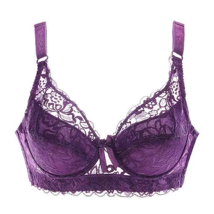 Hot Full Cup sous-vêtements fins petit soutien-gorge grande taille sans fil réglable dentelle femmes soutien-gorge cache-sein B C D tasse grande taille soutiens-gorge en dentelle