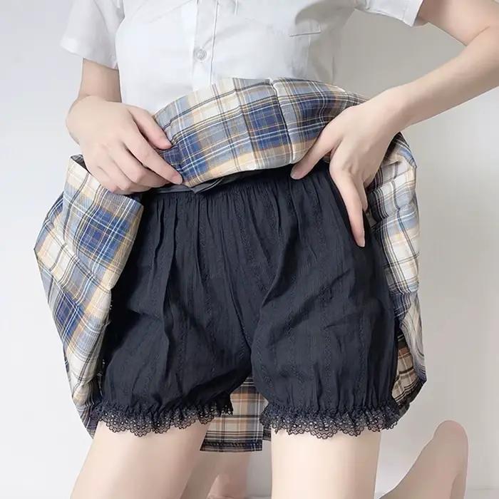 Pantalons courts Anti Friction pour fille Anti-éblouissement pour femmes pantalons courts de sécurité Shorts élastiques femmes slips lanterne pantalons courts