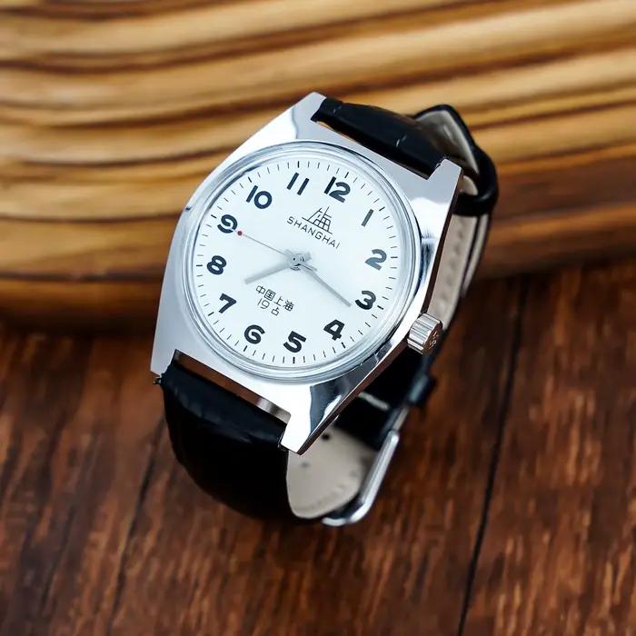 Hodinky Shanghai 7120 inšpirované vintage 36 mm - Mechanické náramkové