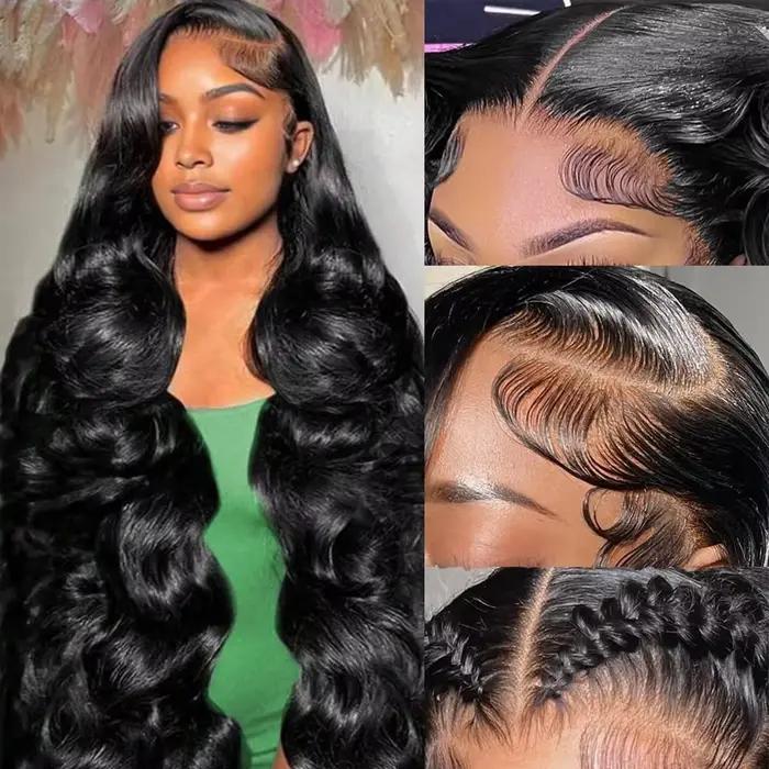 HD priehľadná čipková predná parochňa 13x4 13x6 Body Wave predholená