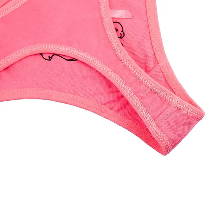 YOUREGINA coton culottes femmes sous-vêtements tongs et G cordes Kawaii mignon culotte Tanga femmes Lingerie culotte pour dames 5 pièces/ensemble