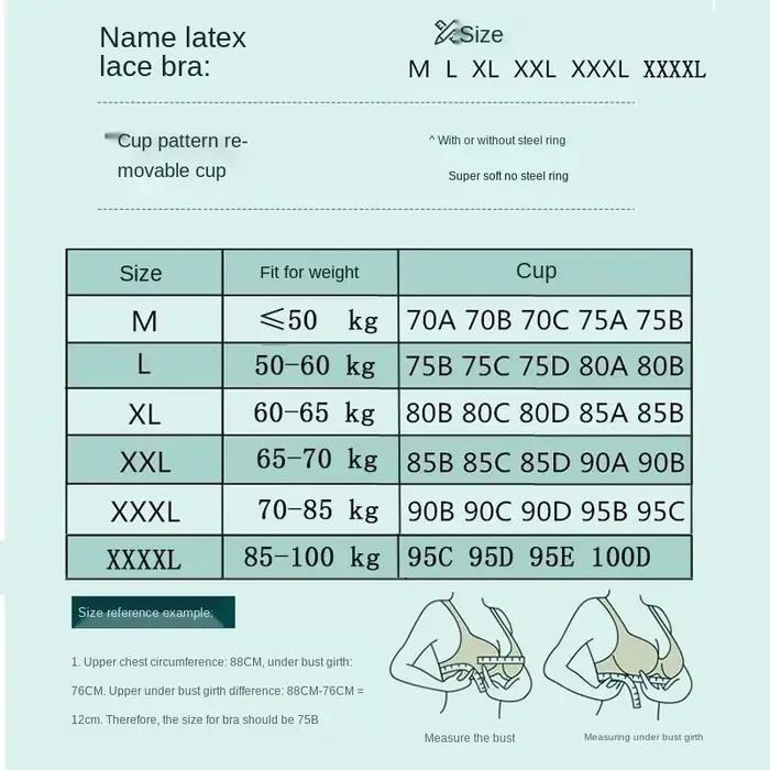 Pohodlná latexová podprsenka bez drátků pre ženy