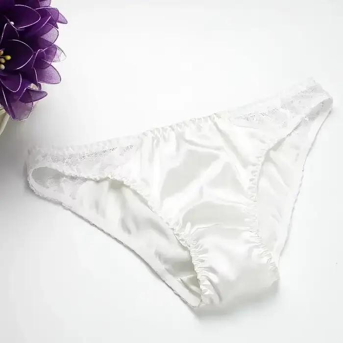 100% hodváb z moruše sexy spodná bielizeň z čipkovaného hodvábu priedušná nízka pása pohodlné slipy antibakteriálne nohavičky pre ženy