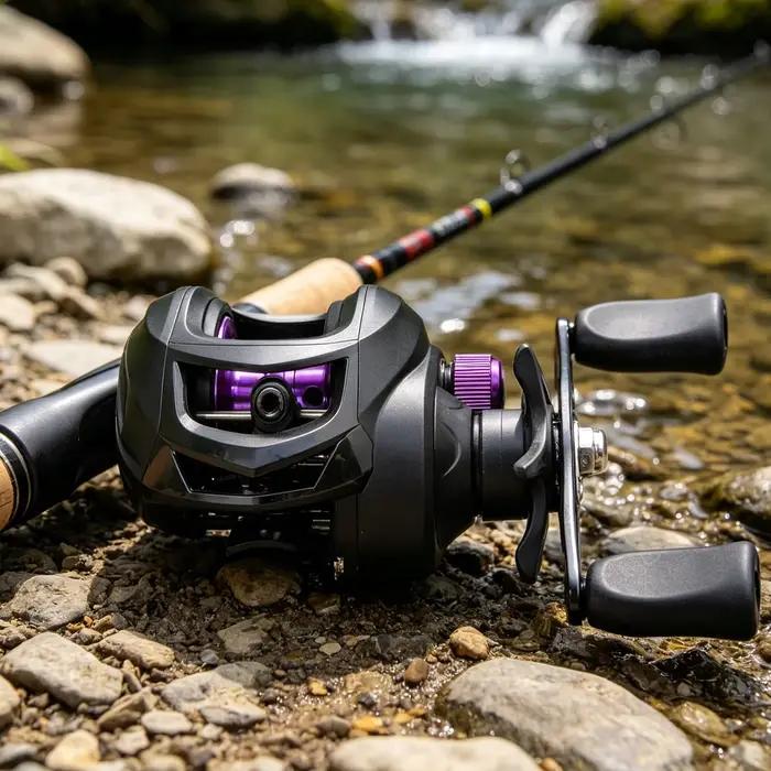 Moulinet Baitcasting 7.2:1, haute vitesse, longue prise de vue, empêche les emmêles de ligne, moulinet d'eau douce et salée