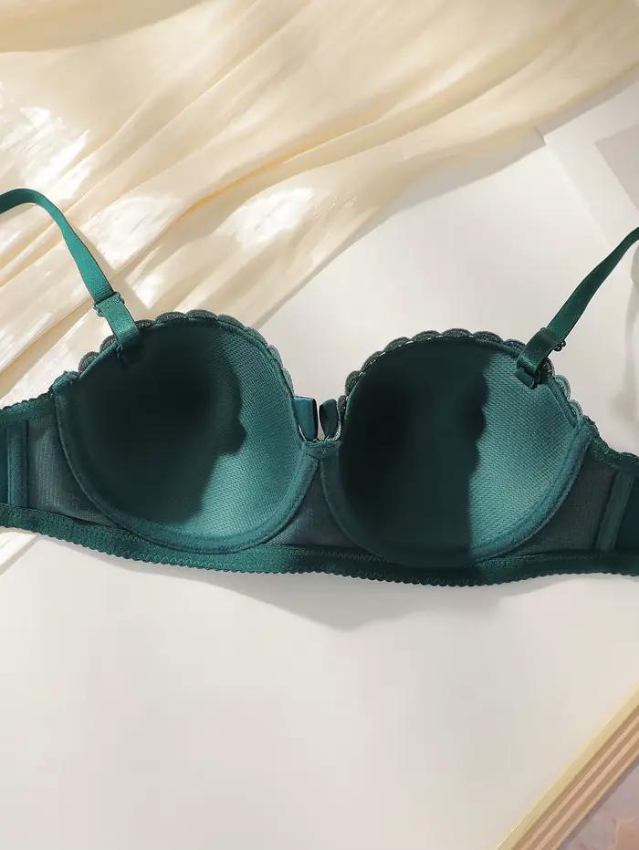 Dámska podprsenka s kosticami push up elegantná mašľa kvety čipka volániky pohodlná na spanie každodenná mäkká podpora domácnosť