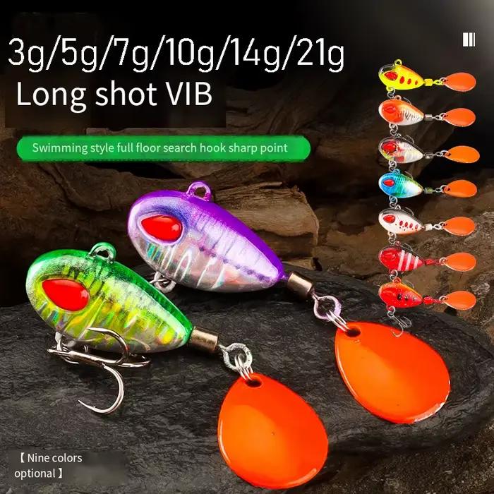 Cuillère Spinner appât coulant Wobblers appâts métal gabarit VIB leurre rotatif paillettes queue leurres loin coulée appâts de pêche pour bar de mer