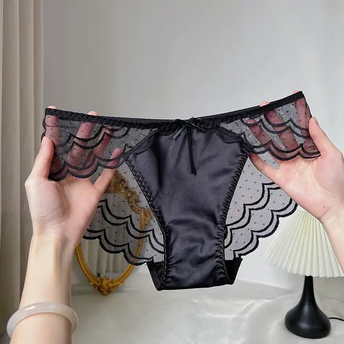 Sexy čipkované nohavičky pre ženy, nízky pás, slipy, zvodná bielizeň