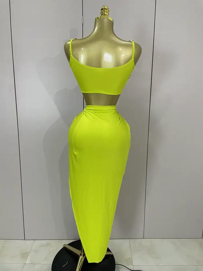 Dvojdielny sexy set s trblietavými kryštálovými diamantmi pre ženy