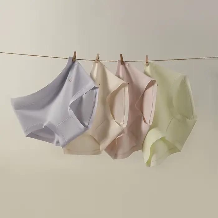 Ensemble de culottes triangulaires, culottes taille haute, slips en coton pour femmes, Lingerie Sexy, sous-vêtements sans couture, intimes de base