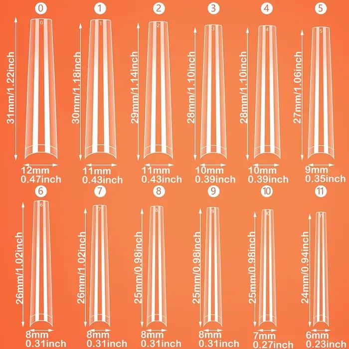 120 ks dlhé priehľadné rakvičkové nechty tipy zakrivené Extra