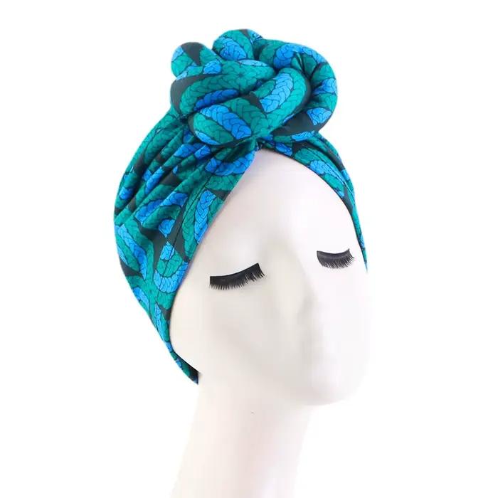 Roztiahnuteľný turbanový klobúk s veľkým kvetom pre ženy
