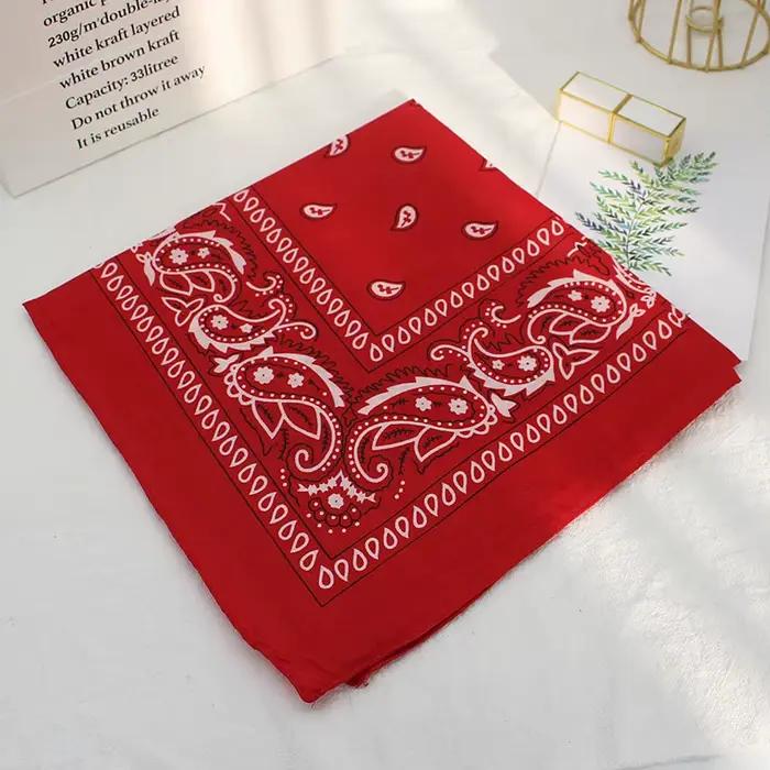 Štvorcový bandana Hip Hop čierne šatky pre ženy športový