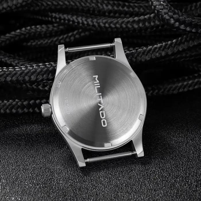 Militado ML05 38mm vojenské hodinky mis5 2035 pohyb klenutý zafírový kryštál C3 zelené svetlo 10Bar vodeodolné