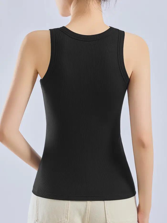 Camisole filetée tout-en-un pour femmes, gilet de couleur Pure avec coussinets d'allaitement, haut intérieur et extérieur