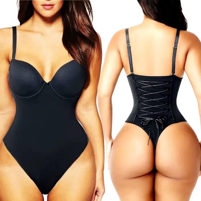 Bodysuit Gainant Pour Femmes Tailles S M L XL Avec Bretelles Réglables Coussinets De Poitrine En Coton Doux Pour Silhouette Parfaite Occasions Spéciales