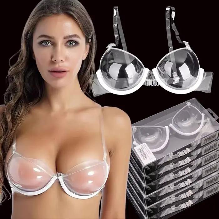 Priehľadná push-up podprsenka z TPU pre ženy