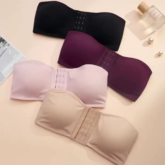 Predný zapínací bandeau podprsenka pre ženy