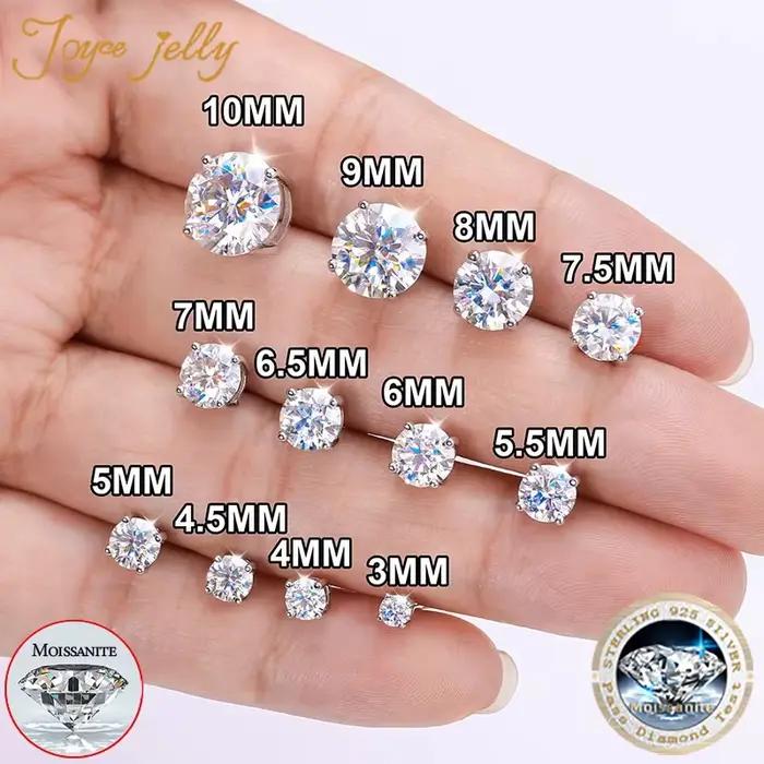 Diamantové náušnice Moissanite pre ženy