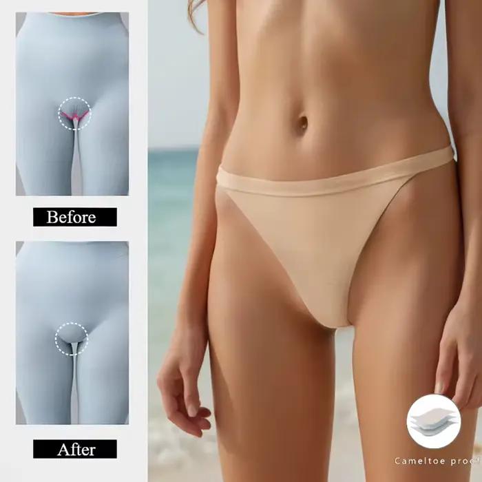 Culotte anti-camel toe invisible sans couture, string de sport anti-camel toe