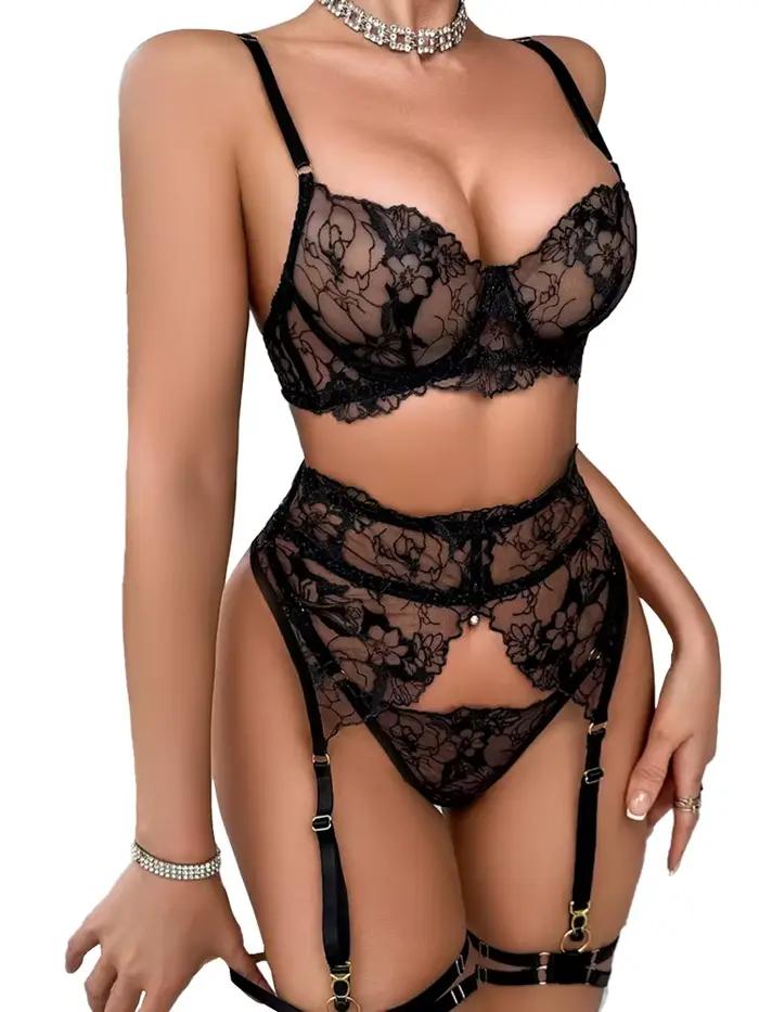 Belamimi – Sexi čipkovaná priesvitná bielizeň