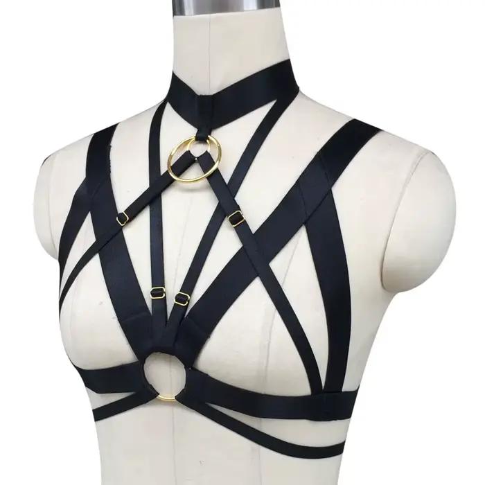 Harnais de soutien-gorge en Spandex pour femmes, ceinture ajustable, fait à la main