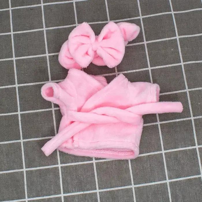Pyjama en velours beurre, vêtements de sommeil, accessoires mignons, noir, rose, gris, blanc, 15cm, 20cm, 1, 12BJD