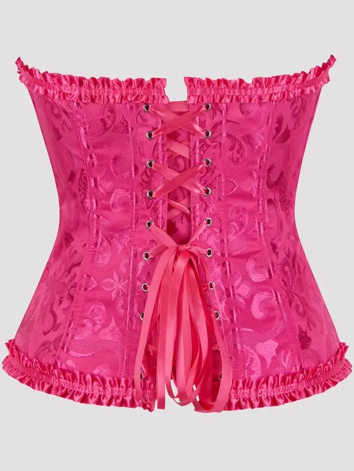 Corset zippé pour femme, style gothique, bustier, corselet overbust, avec sangle de modelage à fermeture éclair, laçage, baleines, ceinture amincissante, effet ventre plat