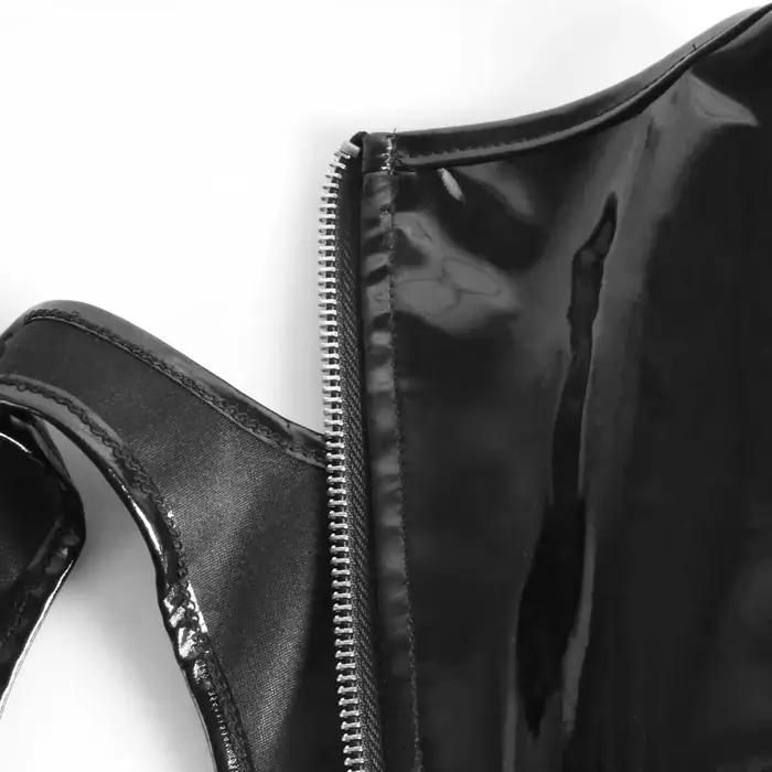 Sexy top z faux latexu pre ženy