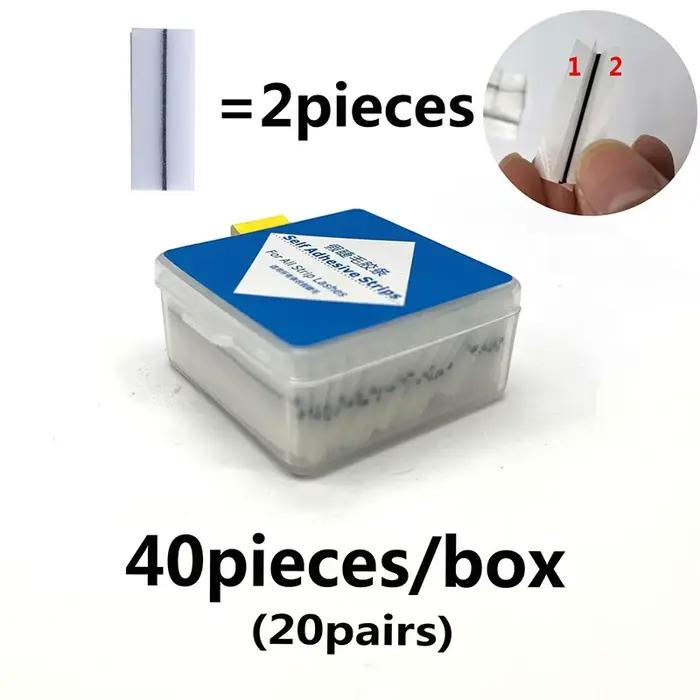 40 kusov/škatuľa opakovane použiteľné samolepiace bez lepidla mihalnice pásik