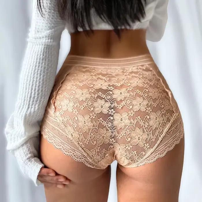 Sexi čipkované nohavičky s kvetinovým vzorom pre ženy