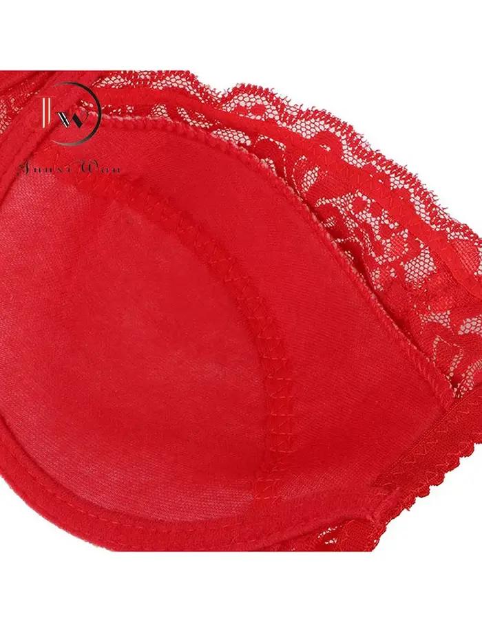 Čipkovaná push-up podprsenka s kosticami pre ženy
