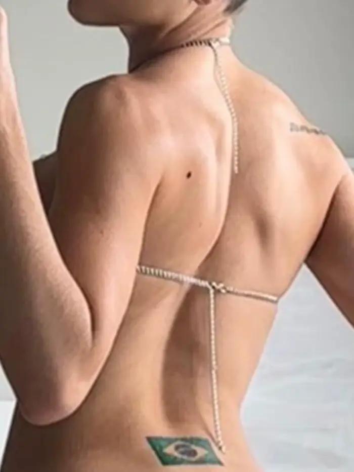 Sexy kovový trblietavý crop top pre ženy