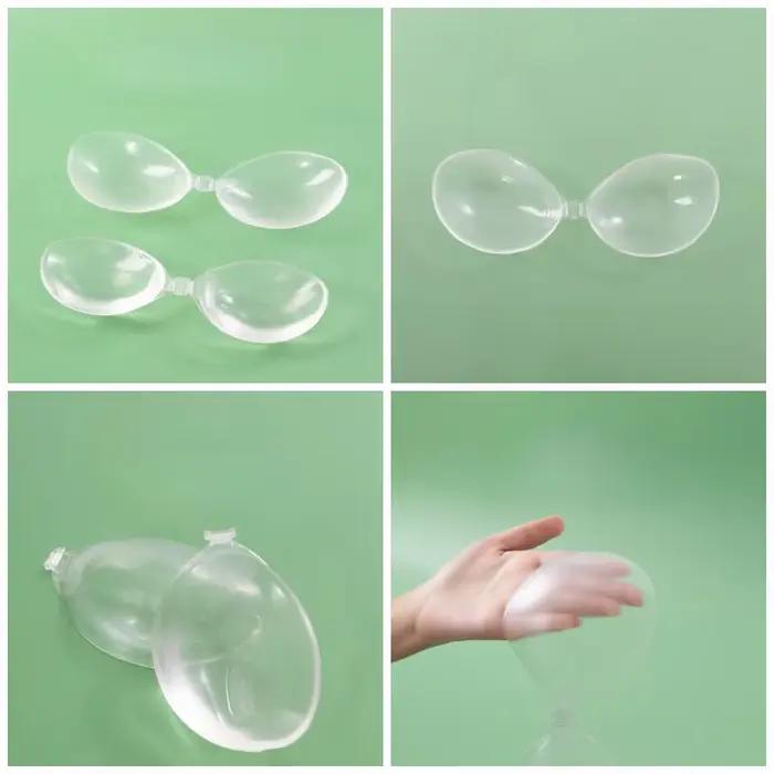 Neviditeľná silikónová push-up podprsenka bez ramienok s lepidlom pre ženy