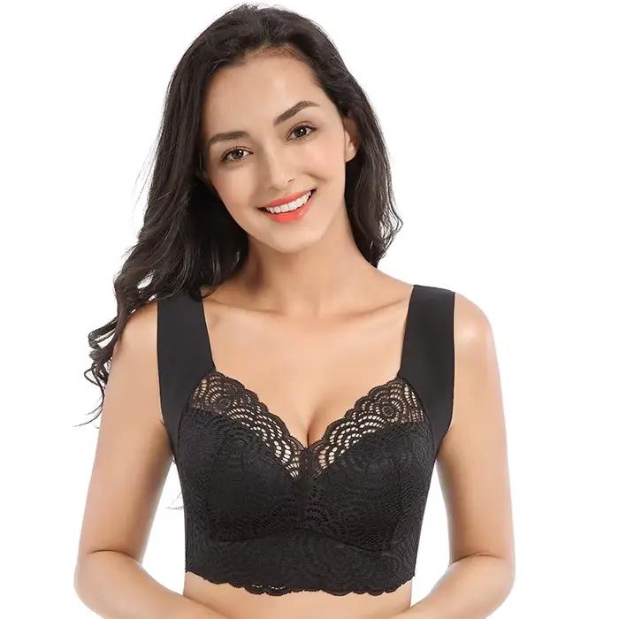Bezramienková podprsenka Sexy pre ženy veľké veľkosti 5XL 6XL 7XL čipkovaná