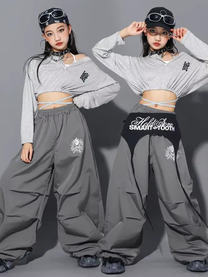 K-pop crop top s písmenami pre dievčatá