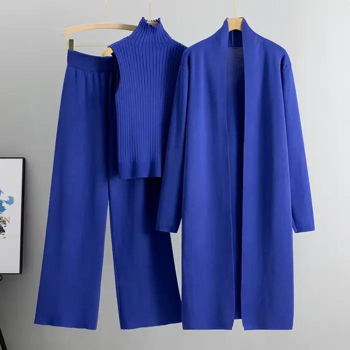 Jarná jeseň 3-dielny dámsky cardigan voľnočasový set