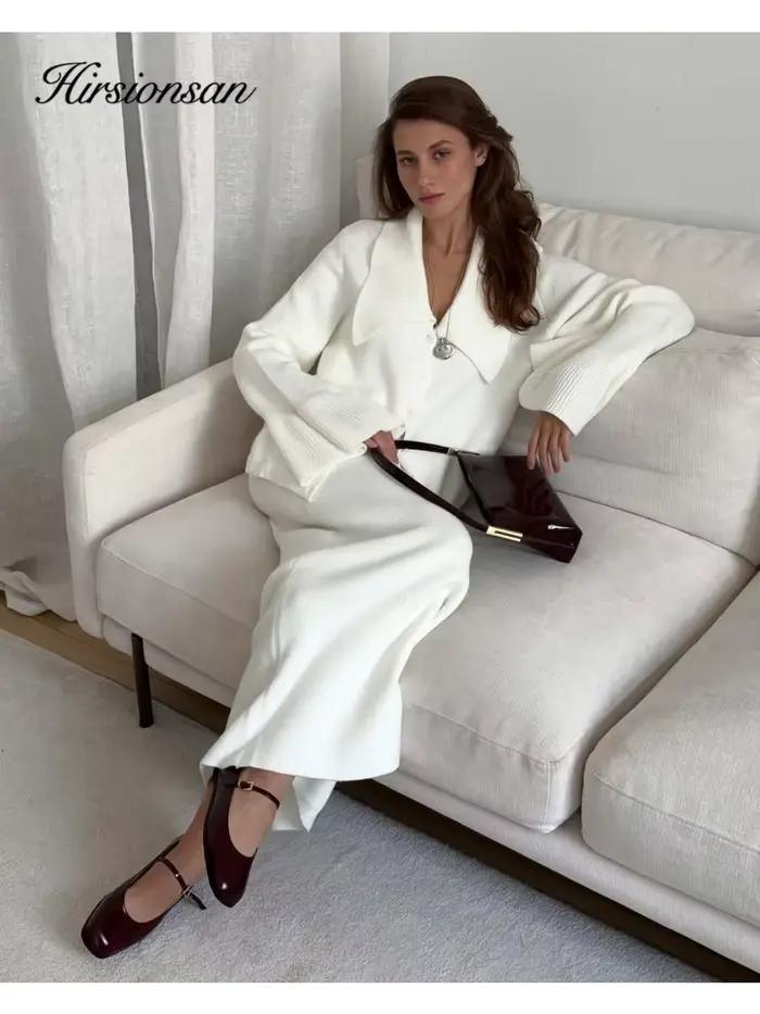 Hirsionsan Sexy jemný elegantný Vintage dámsky kostým 2-dielny