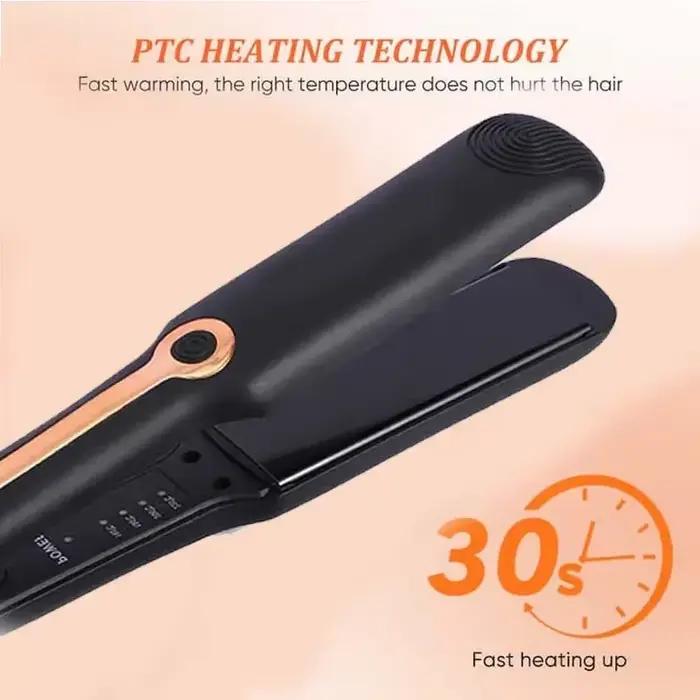 Tinsol 2-v-1 žehlička na vlasy kulma keramické platne negatívne ióny široká platňa nastaviteľná teplota