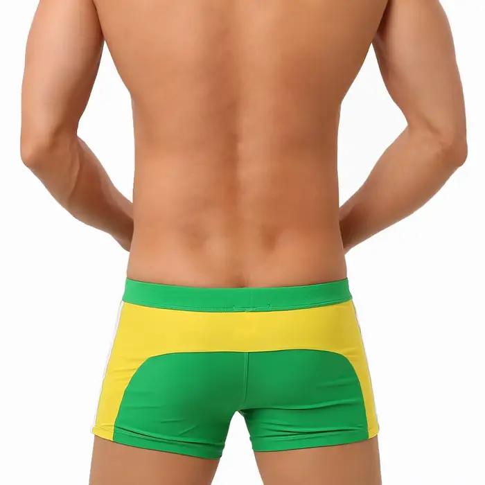 Sexy pánske plavky, rýchloschnúce plavky so zipsovým vreckom