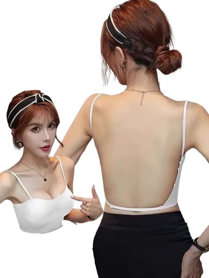 KUCLUTBeach Bralette s odhaleným chrbtom | Neviditeľná podprsenka bez ramienok na leto | Push-up