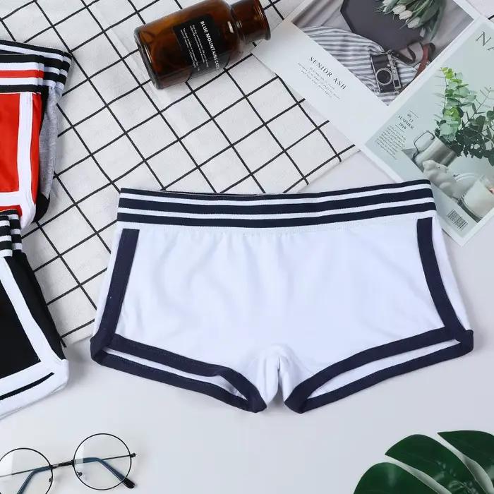 1 pièce femmes culottes femme Boxer Boyshort taille basse Sport sous-vêtements confortables et respirants dames pantalons Lingerie intime