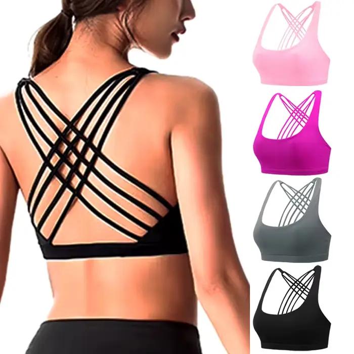Dámska športová podprsenka s krížovým chrbtom