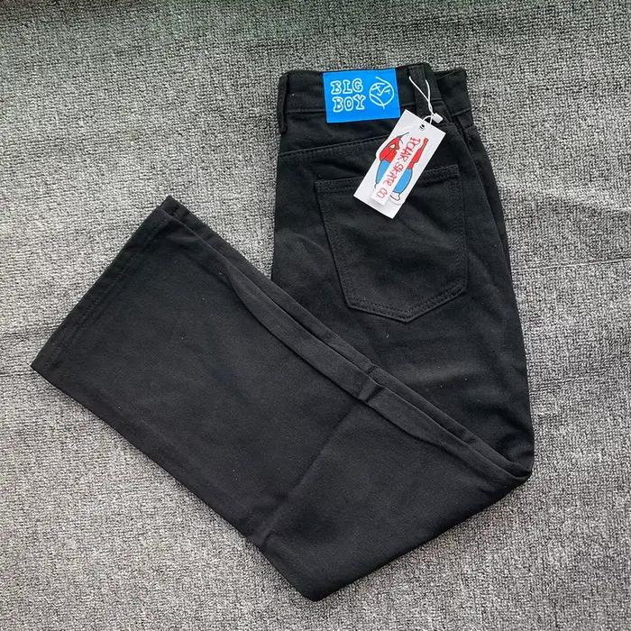 Y2K výšivka Baggy džínsy pre chlapcov ženy Streetwear gotické kreslené modré