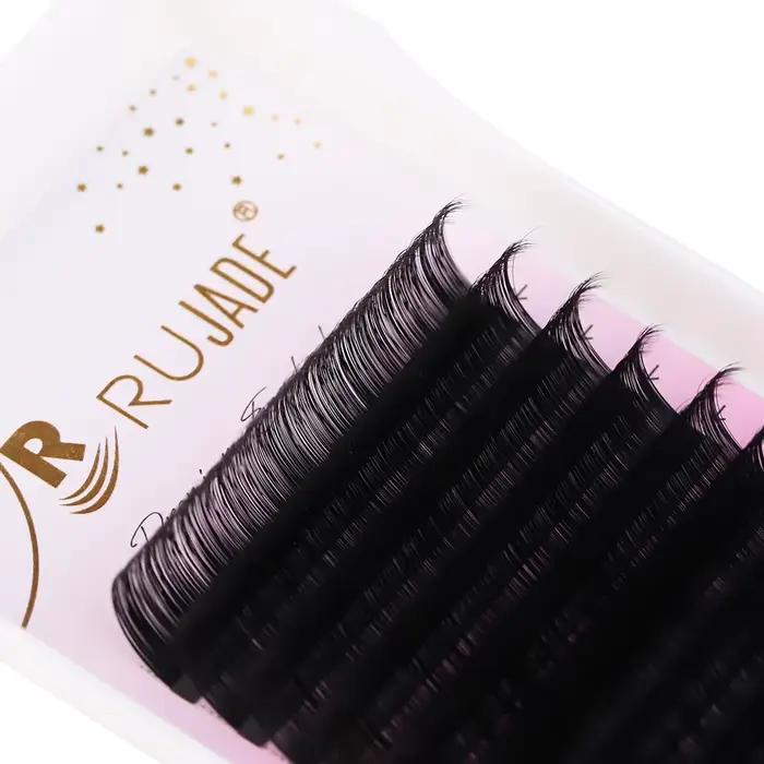 RUJADE 5-25mm dlhé mihalnice matná čierna kašmírové predlžovanie mihalníc podnos objemové jednotlivé