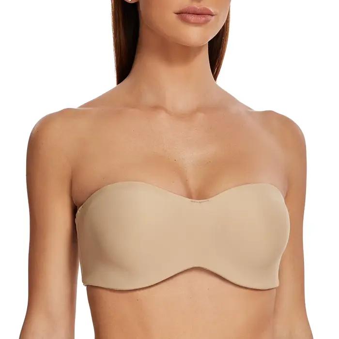 Soutien-gorge sans bretelles pour femmes, pour un grand buste, minimiseur, Bandeau non doublé avec armatures
