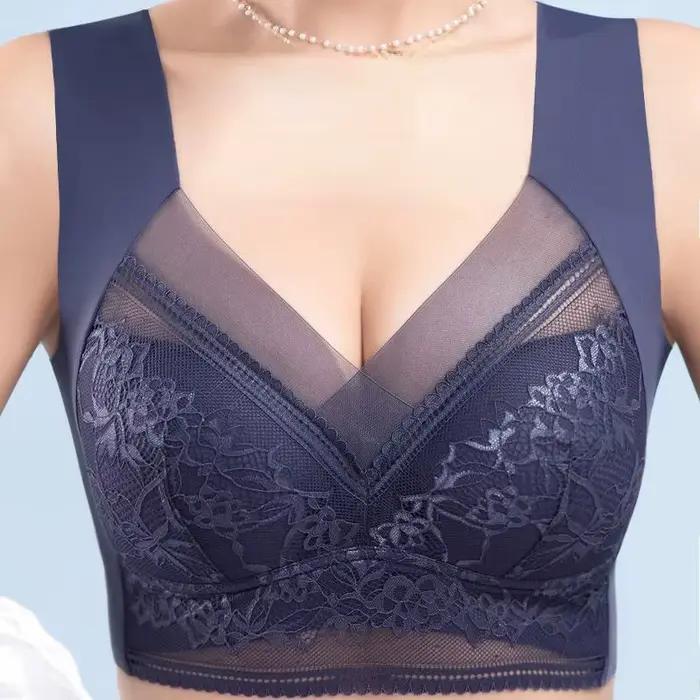 Dámska veľká push-up podprsenka z ľadového hodvábu