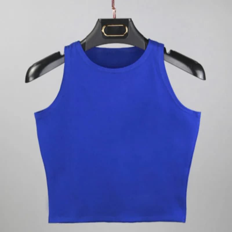 Hot 2025 nouvelles femmes Sexy coton haut court bustier multicolore sans manches recadrée Blusas gil