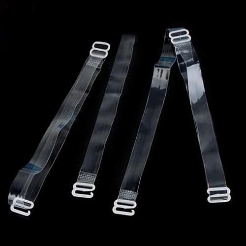 6 paires de sangles de soutien-gorge à boucle en Silicone, ceinture, élastique, Transparent, accesso