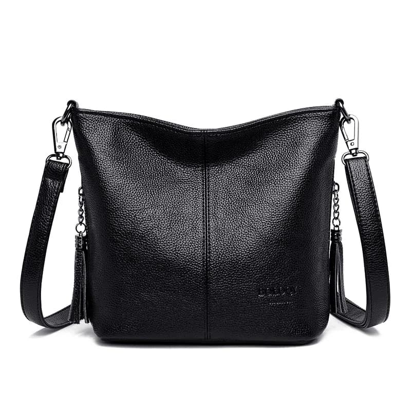 Sac à main en cuir avec pompon pour femme, sacs à bandoulière, sac à main de créateur de luxe, sacs 